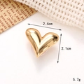 Golden heart-shaped DIY accessory with crystal pearls, size 2.4cm x 2.1cm, weight 5.7g - C244 Gold Polished Heart