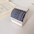 Grey-blue high elasticity hair bands with braided texture in a branded storage box - Blue (10pcs Box)