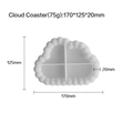 Cloud shaped silicone mold for DIY resin coaster casting with internal rib design - Cloud Shaped