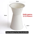 White 24cm floral arrangement insert tool for 11-21 stems bouquet packaging - White High Waist Mini