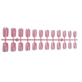 Set van 24 roze glitter cat eye kunstnagels op een effen witte achtergrond - Roze Sterrenhemel Kattenoog Stijl (XC-37-23)