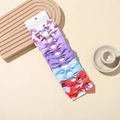 6-piece handmade ribbon bow hair clip set for kids with diverse patterns on card - Style 13