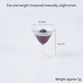Miniature martini cocktail cup model with dark liquid and olive detail, 4.1cm height - Model / Brown