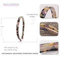 Cellulose acetate geometric headband in tortoise shell pattern with non-slip inner teeth - Floral Brown