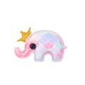 Detailed view of elephant shaped bath bomb with pink and blue scales and golden crown - No.3-Pink Blue Gradient Fish Scale Elephant