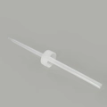 Translucent white plastic squeeze bottle nozzle and screw cap for laboratory use - Straight Tip Cap with Tube