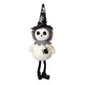 Λούτρινο μενταγιόν σκελετός Halloween με καπέλο μάγισσας και αράχνη για διακόσμηση - Κρεμαστό Φάντασμα/Σκελετός με Στρογγυλή Κοιλιά