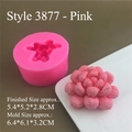Detailed view of succulent silicone mold with precise dimensions for DIY candle making - Model 3877 / Pink