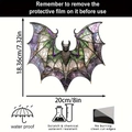 Detailed size specifications and waterproof features for acrylic bat window decor - Bat 01