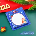 Note adesive natalizie blu con motivo orsetto e scritta Merry Christmas - Orso Vibrante / 30 Fogli/Blocco