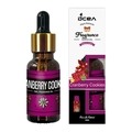 10ml Cranberry Cookies essential oil in brown glass dropper bottle with festive packaging - DC-553 Cranberry Cookies / 10ml