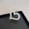 Chic heart-shaped hair claw clip in creamy translucent beige with gold spring detail - Heart Shape / Heart Jelly Apricot