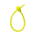 Fluorescent yellow silicone cable tie and multipurpose organizer with bead lock design - Olive Green
