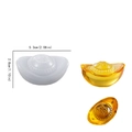 Yuanbao Silikonform mit Fu-Zeichen für DIY-Harzhandwerk, Abmessungen 5,3 cm x 2,8 cm - Goldbarren mit Glückssymbol