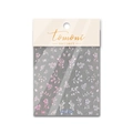 Rose flower nail art stickers with vine patterns and semi-transparent texture MS236 - MS236 (Pink & White Relief Roses)