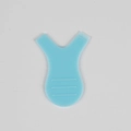Blue Y-shaped silicone brush for eyelash lifting and perming on white background - Y Brush / Blue