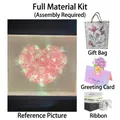 DIY moon crystal heart night light kit with pink floral gift bag and greeting card - 10 Inch Heart Light Pink (Kit with Gift Bag)