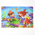 Wooden 30-piece sea world puzzle for kids featuring cartoon mermaid and sea turtles - Undersea World