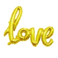 Golden Love script foil balloon for romantic wedding and proposal party decoration - LOVE Letter Balloon / Gold