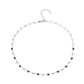 Minimalist stainless steel necklace featuring silver and black enamel heart pendants - Steel Black