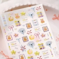 Stickers à ongles mignons ours et fruits couleurs macaron, modèle TL-367 pour enfants - TL-367 Style Plat & Jelly