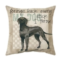 Linen pillow cover featuring a German Shorthaired Pointer dog illustration and typography - Style 11