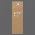 Brown kraft paper flower bag with LOVE typography and red hearts for single rose - LOVE Straight Bag-Kraft / 20 Pcs/Pack