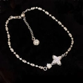Eleganter silberner Sternanhänger mit Zirkon-Besatz und verstellbarem Gleitverschluss - Silber Stern Stil