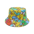 Cute cartoon duck bucket hat with colorful summer pattern for sun protection - M(56-58cm) / Multicolor Full Print Duck (A)
