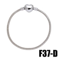 Macro shot of silver heart clasp snake chain bracelet with detailed spiral texture - Snake Chain with Heart Clasp (Style D) / Silver