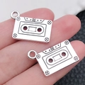 Antique silver finish cassette tape charms for DIY bracelets and necklaces jewelry - Cassette Tape (16x24mm-2.7g)