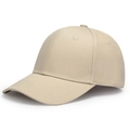 Classic beige baseball cap in cotton twill fabric with structured six-panel design - Adjustable / Light Beige