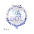 Close-up of 18 inch blue gradient foil balloon with baby BOY text and polka dots - 18 Inch Baby Boy