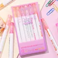 Set of 6 double-headed color changing highlighters for journaling and school notes - Magic Color Change Dual Tip Highlighters (6 Pcs)