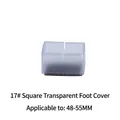 Square transparent chair leg floor protector with felt pad for 48-55mm size - No.17 Square (48-55mm)