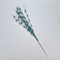 Macro detail of artificial lake blue glitter berry stems for Christmas tree decoration - Sky Blue