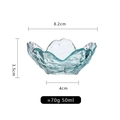 Light blue cherry blossom glass dipping bowl with 50ml capacity and wavy texture - Gradient Blue