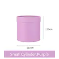 Purple cylindrical gift box for Christmas flower arrangements, size 12.5x12.5cm - 12.5*12.5CM / Purple
