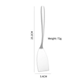 Stainless steel pancake spatula 25.2cm long and 5.4cm wide with a weight of 72g - Original Color Spatula / Silver