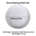 10-Zoll runde Silikon-Backform in Hellgrau mit 254mm Durchmesser und 50mm Höhe - Runde Kuchenform 10 Zoll Weiß