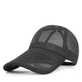 Casquette de baseball en maille noire avec visière allongée pour protection solaire - M(56-59CM) / Noir