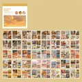 Autocollants décoratifs thème coucher de soleil, lot de 40 pièces, 85x85mm - Lueur du Coucher du Soleil