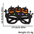 Halloween pumpkin glowing glasses with LED lights and black felt cross decorations - 3 Glow Devil Pumpkins