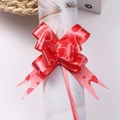 Red heart-patterned gift pull bow ribbon for elegant holiday gift packaging decoration - Red Heart