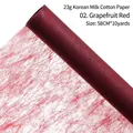 Grapefruit red milk cotton flower wrapping paper roll for floral design and baking 58cmx10yd - 23g Korean Milk Cotton (58cm*10 Yards) / Grapefruit Red