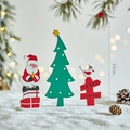 Wooden Santa Claus tabletop ornament with Merry Christmas sign for holiday decoration - Santa Claus and Christmas Tree