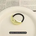 Μινιμαλιστικό χρυσό μεταλλικό λαστιχάκι μαλλιών C με ταινία, μέγεθος 6,5cm x 4cm - Μεγάλο Οβάλ Χρυσό