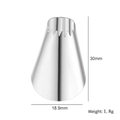 Stainless steel piping tip for cake decorating with sawtooth design and 30mm height - Design No.10
