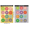 Autocollants ronds flocons de neige de Noël pour boîtes et enveloppes, lot de 12 couleurs - TC001 Flocon de neige