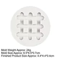 Circular white silicone mold featuring a detailed grid fence pattern for cake decorating - Style 2 (Grid) / Gray